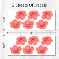 Tropical Flowers (Hibiscus) Wall Decor - Decalcomania -Children Furniture Store GUEST a9c7a420 46e9 44e4 833b 73ac1383abce