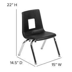 Emma And Oliver Student Stack School Chair - 12-inch -Children Furniture Store GUEST a9ccb79a ea23 4048 9f19 c7c4a2207a5c