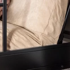 Twin Over Futon Analise Metal Bunk Bed Black - Saracina Home 14 Twin Over Futon Analise Metal Bunk Bed Black - Saracina Home -Children Furniture Store GUEST aa2d1e2d b75c 4bdb 9c73 1846806f43c6