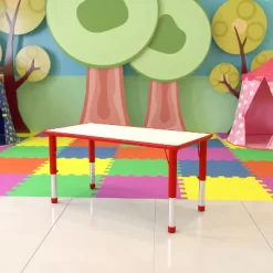 Flash Furniture 23.625"W X 47.25"L Rectangular Plastic Height Adjustable Activity Table -Children Furniture Store GUEST ab1d6675 e89b 496d bc97 69d5ecc02af2