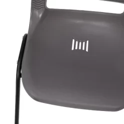 Flash Furniture HERCULES Series 661 Lb. Capacity Gray Ergonomic Shell Stack Chair With Black Frame And 16'' Seat Height, Set Of 5 -Children Furniture Store GUEST abe37524 d977 4c50 bbc9 95a426e914ce