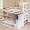 Twin Over Full Bunk Bed With Staircase, Shelves And House Roof-ModernLuxe 1 Twin Over Full Bunk Bed With Staircase, Shelves And House Roof-ModernLuxe -Children Furniture Store GUEST af80d3bf 3076 40b9 a8ba 3d647a248eb7
