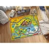 KC CUBS Boy & Girl Kids Animal Safari Car Vehicle Traffic Road Educational Learning & Game Play Nursery Bedroom Classroom Rug Carpet