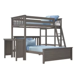 Max & Lily L-Shaped Twin Over Full Bunk Bed With Bookcase And Desk -Children Furniture Store GUEST b0a00182 783e 4fb1 ac69 e1f033d812d1