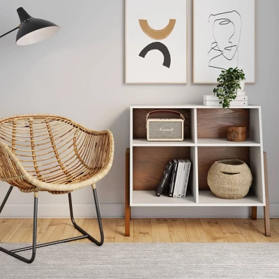 Telos Matte Walnut Storage Unit White - Nathan James 5 Telos Matte Walnut Storage Unit White - Nathan James - Image 3