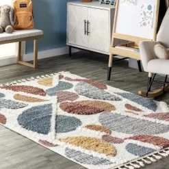 NuLOOM Chaya Abstract High/Low Kids Tassel Area Rug -Children Furniture Store GUEST b1baa67d 9e81 4c13 9bb9 7976ee834f0e