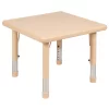 Emma And Oliver 24" Square Plastic Height Adjustable Activity Table Set With 2 Chairs -Children Furniture Store GUEST b20702b1 687d 4b8c b5eb 9d102f8562fc
