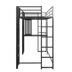 Twin Adele Loft Bed With Desk Black - Room & Joy -Children Furniture Store GUEST b2b76131 f21b 4770 81a5 86455cb71a1e