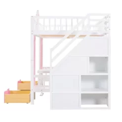 Full-Over-Full Bunk Bed With Changeable Table, Separable Bunk Bed Turn Into Upper Bed And Down Desk-ModernLuxe -Children Furniture Store GUEST b3005eb3 6f93 4c87 95f2 1c6bc61669d0