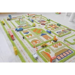 39"x59" Traffic Green 3D Play Rug - IVI -Children Furniture Store GUEST b3078b7e 8ce6 485a a9df 78e4864388df