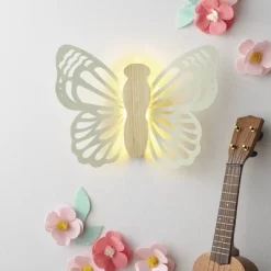 Butterfly Wood Lit Kids' Wall Decor Cream - Pillowfort™ -Children Furniture Store GUEST b3cbb6e1 bc0c 4879 995b 9742aeb143db