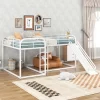Full And Twin Size L-Shaped Metal Bunk Bed With Slide And Ladder-ModernLuxe 2 Full And Twin Size L-Shaped Metal Bunk Bed With Slide And Ladder-ModernLuxe -Children Furniture Store GUEST b3d82bde d297 4a2e 95a1 5a0364aace81
