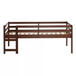 Twin Indy Solid Wood Low Loft Bed Walnut - Saracina Home 8 Twin Indy Solid Wood Low Loft Bed Walnut - Saracina Home -Children Furniture Store GUEST b433a7f4 3503 44bb aaa5 6c96e5b722af