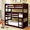 HOMES: Inside + Out Triple Twin Kids' Reece Bunk Bed Dark Walnut - IoHOMES -Children Furniture Store GUEST b4514723 9aa2 4c9a 94c8 0b17f01a7e09