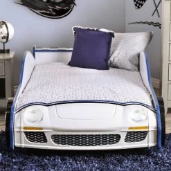 Twin Quessa Police Car Bed With Led Headlight Chair Black/White - HOMES: Inside + Out -Children Furniture Store GUEST b46f2ec7 b3f6 498a 9738 db825ef09763