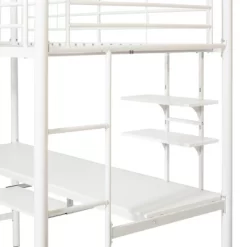 Twin Analise Metal Loft Bed With Wood Desk - Saracina Home 10 Twin Analise Metal Loft Bed With Wood Desk - Saracina Home -Children Furniture Store GUEST b4bbba92 aba8 44d4 9b1e 7ffe5362405a