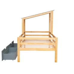 Twin Size House Low Loft Bed With Two Storage Drawers - ModernLuxe -Children Furniture Store GUEST b4c102f9 30ca 4816 8728 9a36026e97c4