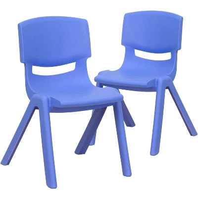 Emma And Oliver 2 Pack Plastic Stackable School Chair With 12"H Seat, Preschool Seating 13 Emma And Oliver 2 Pack Plastic Stackable School Chair With 12"H Seat, Preschool Seating - Image 11