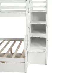 Twin Over Full Bunk Bed With Drawers,Storage Staircase And Slide-ModernLuxe -Children Furniture Store GUEST b52c0d6d 1ddb 4419 b760 64eb2eb886b3
