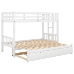 Twin Over Twin Pull-out Bunk Bed With Trundle Bed And Ladder-ModernLuxe 18 Twin Over Twin Pull-out Bunk Bed With Trundle Bed And Ladder-ModernLuxe -Children Furniture Store GUEST b577237a cd51 4982 816e 80a0d2d91548