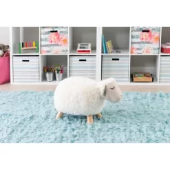 Hillier No Storage Stool White - Powell -Children Furniture Store GUEST b5fd11d2 889d 4e92 a30e f2f79b6b8154