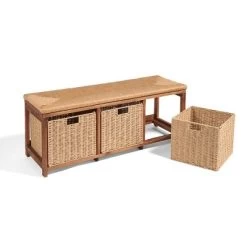 Badger Basket Kid's Storage Bench With Woven Top And Baskets Brown -Children Furniture Store GUEST b69b9f2a d292 4813 b19c 81950b9692ff