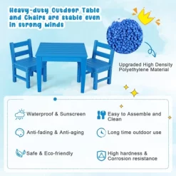 Costway 3PCS Kids Table & 2 Chairs Set Outdoor Heavy-Duty All-Weather Activity Table Set 23 Costway 3PCS Kids Table & 2 Chairs Set Outdoor Heavy-Duty All-Weather Activity Table Set -Children Furniture Store GUEST b7370a0d 9064 456b a1f2 5b5903c34368