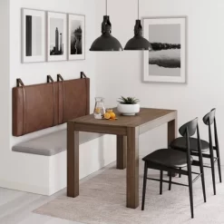 Harlow Headboard Sand Gray Fabric Vintage Brown - Nathan James -Children Furniture Store GUEST b8657940 1817 45e4 9b96 b5d538b70522