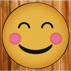 Deerlux Emoji Style Round Funny Smiley Face Kids Area Rug, Happy Emoji Rug -Children Furniture Store GUEST b914e88e 208c 4873 9600 ee1e716ba6c6