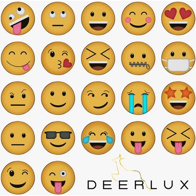 Deerlux Emoji Style Round Funny Smiley Face Kids Area Rug, Laughing Emoji Rug 5 Deerlux Emoji Style Round Funny Smiley Face Kids Area Rug, Laughing Emoji Rug - Image 3