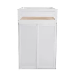 Wood Loft Bed With Wardrobes And 2-Drawer Desk With Cabinet-ModernLuxe 22 Wood Loft Bed With Wardrobes And 2-Drawer Desk With Cabinet-ModernLuxe -Children Furniture Store GUEST b9182b30 8b8e 46d7 817f da3e48a47d54