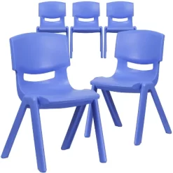 Emma And Oliver 5 Pack Plastic Stackable School Chair With 15.5'' Seat Height -Children Furniture Store GUEST b9d42ba3 8b81 477f ad3c 6d0d979976a3