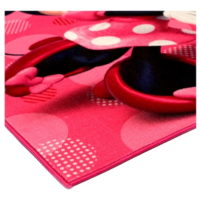 5'x7' Disney Minnie Mouse Pink Rug 4 5'x7' Disney Minnie Mouse Pink Rug - Image 2