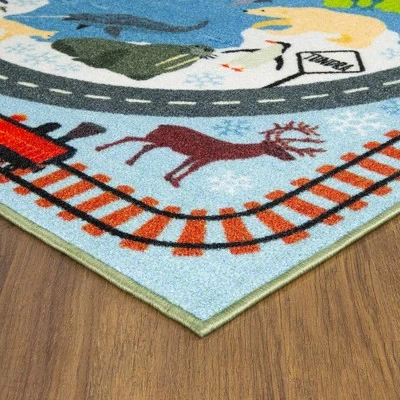 KC CUBS Boy & Girl Kids Animal Safari Car Vehicle Traffic Road Educational Learning & Game Play Nursery Bedroom Classroom Rug Carpet 6 KC CUBS Boy & Girl Kids Animal Safari Car Vehicle Traffic Road Educational Learning & Game Play Nursery Bedroom Classroom Rug Carpet - Image 4