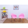 Set Of 2 Kids' Chairs With Modern Plastic Seat And Beech Legs Pink - Gift Mark -Children Furniture Store GUEST bc1f0ce1 3c0d 4fd2 be1a 09e0244c3555