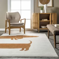 NuLOOM Cailyn Modern Dachshund Kids Area Rug -Children Furniture Store GUEST bc936cfb 25cd 4ba9 ade4 effb80059cf4