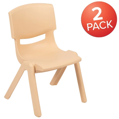 Flash Furniture 2 Pack Plastic Stackable School Chair With 12" Seat Height 13 Flash Furniture 2 Pack Plastic Stackable School Chair With 12" Seat Height - Image 11