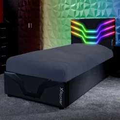 Twin Cosmos RGB Gaming Bed Black - X Rocker -Children Furniture Store GUEST bd59f6d3 b0db 4c12 b8f5 1d069edb58bc