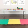 Emma And Oliver 4.93-Foot Kid's Granite White Plastic Folding Activity Table - Play Table -Children Furniture Store GUEST be54b1e8 1429 49fe 9275 a64766098111 1