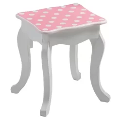 Polka Dot Fashion Prints Vanity Table & Stool Set Pink - Teamson Kids -Children Furniture Store GUEST bec6bb26 3e7f 4cf6 926c 5346cfb0e3a8