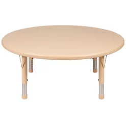 Emma And Oliver 45" Round Natural Plastic Height Adjustable Activity Table - School Table For 4 16 Emma And Oliver 45" Round Natural Plastic Height Adjustable Activity Table - School Table For 4 -Children Furniture Store GUEST bec8631c e39f 46ce 9dcc 37f8cc333cec