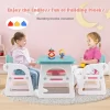 Costway 3-Piece Kids Table And Chair Set Toddler Activity Study Desk With Building Blocks -Children Furniture Store GUEST beed9ebe 938b 4cc2 a6b0 7a1cea13ae1e