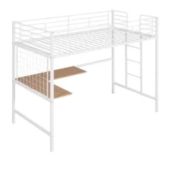 Twin Metal Loft Bed With Desk And Metal Grid - ModernLuxe 16 Twin Metal Loft Bed With Desk And Metal Grid - ModernLuxe -Children Furniture Store GUEST bfee2b53 96a8 4f4b be2a e9ff31abc8cb