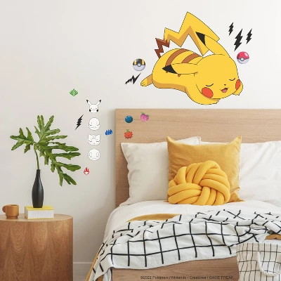Pokemon Sleeping Pikachu Giant Peel And Stick Wall Decals - RoomMates 5 Pokemon Sleeping Pikachu Giant Peel And Stick Wall Decals - RoomMates - Image 3