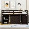 Low Study Full Loft Bed With Cabinets, Shelving And Rolling Portable Desk - ModernLuxe -Children Furniture Store GUEST c16a4746 1a4b 4c7d 97fd db1570d3abdb