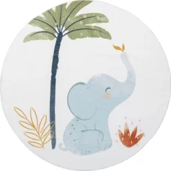 NuLOOM Elain Cheerful Elephant Machine Washable Kids Area Rug -Children Furniture Store GUEST c1c699a6 dce5 49aa 9fb8 2ba4d7d11b79