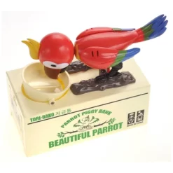 Insten Parrot Piggy Bank Robotic Coin Munching Toy Money Box, Red, 6.6x6.5 Inches -Children Furniture Store GUEST c226085b f67b 4b85 b5a1 740ba9399372