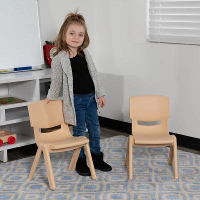 Flash Furniture 2 Pack Plastic Stackable School Chair With 10.5" Seat Height 9 Flash Furniture 2 Pack Plastic Stackable School Chair With 10.5" Seat Height - Image 7