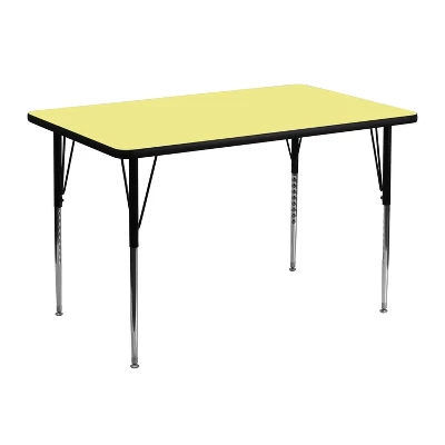 Flash Furniture 30''W X 48''L Rectangular Thermal Laminate Activity Table - Standard Height Adjustable Legs 13 Flash Furniture 30''W X 48''L Rectangular Thermal Laminate Activity Table - Standard Height Adjustable Legs - Image 11