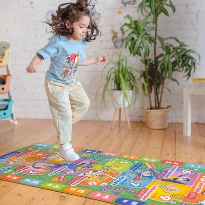 KC CUBS | Looney Tunes Boy & Girl Kids Hopscotch Number Counting Educational Learning & Game Play Nursery Bedroom Classroom Rug Carpet, 2' 7" X 6' 0" 4 KC CUBS | Looney Tunes Boy & Girl Kids Hopscotch Number Counting Educational Learning & Game Play Nursery Bedroom Classroom Rug Carpet, 2' 7" X 6' 0" - Image 2